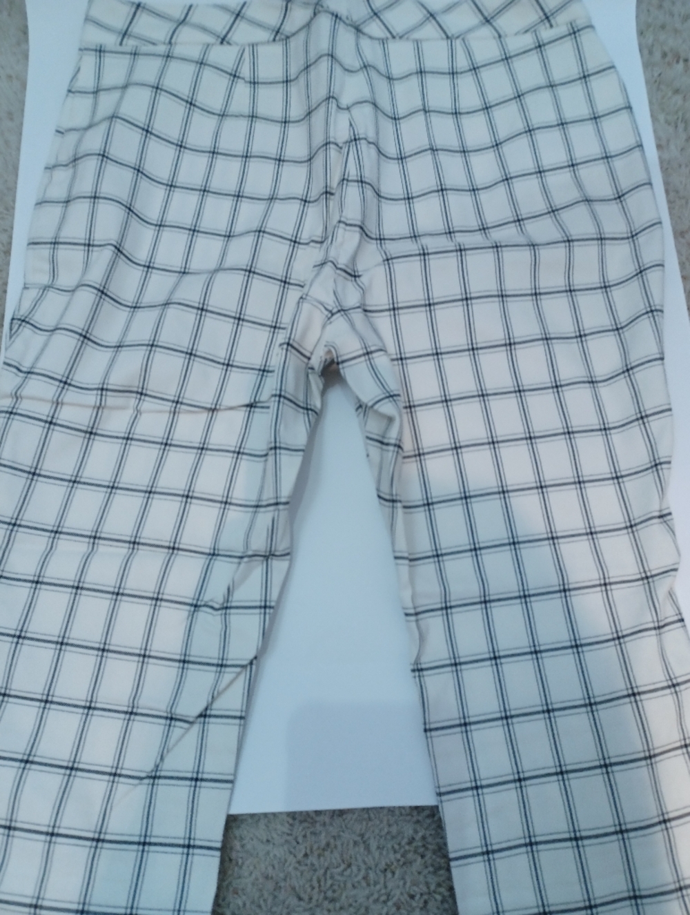Worthington White Plaid Ankle Pants - Picture 2 of 3